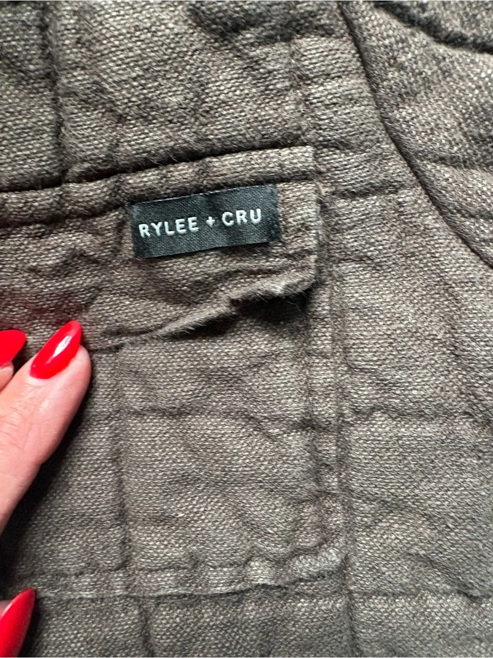 Rylee + Cru Quilted  Jacket in Brown